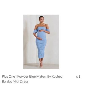 Baby blue maternity dress Club L London